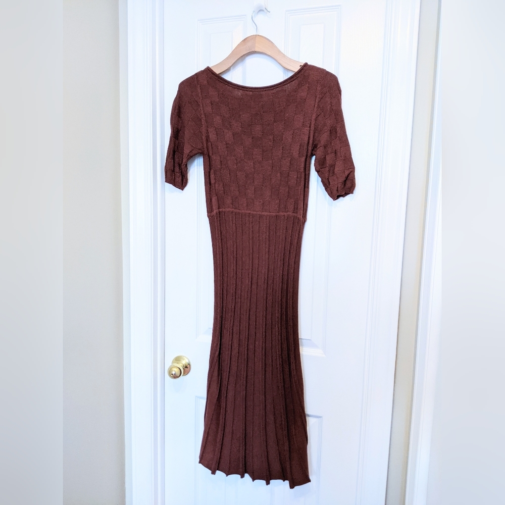 Max Studio Arabian Spice Brown Fall Knit Dress. XS.